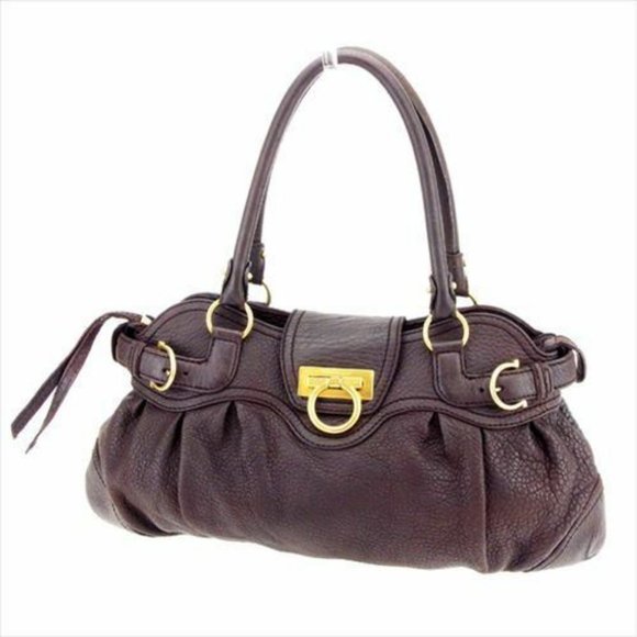 Salvatore Ferragamo Handbags - Authentic Salvatore Ferragamo Tote bag Ganchini Brown leather Woman